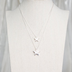 Mini Hollow Star Necklace SILVER