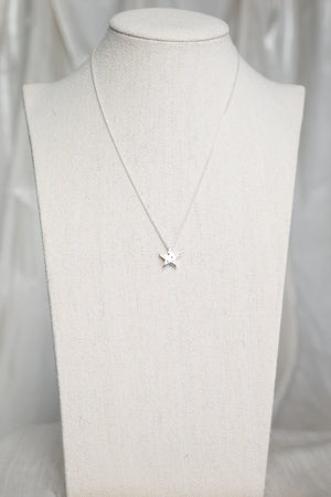 Mini Hollow Star Necklace SILVER