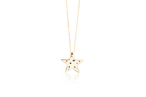 Mini Hollow Star Necklace GOLD